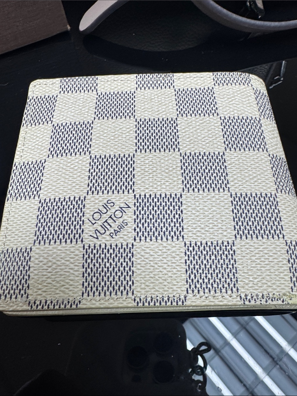 Louis Vuitton Damier Azur Canvas White and Blue Check Bi-Fold Wallet - Picture 3 of 6
